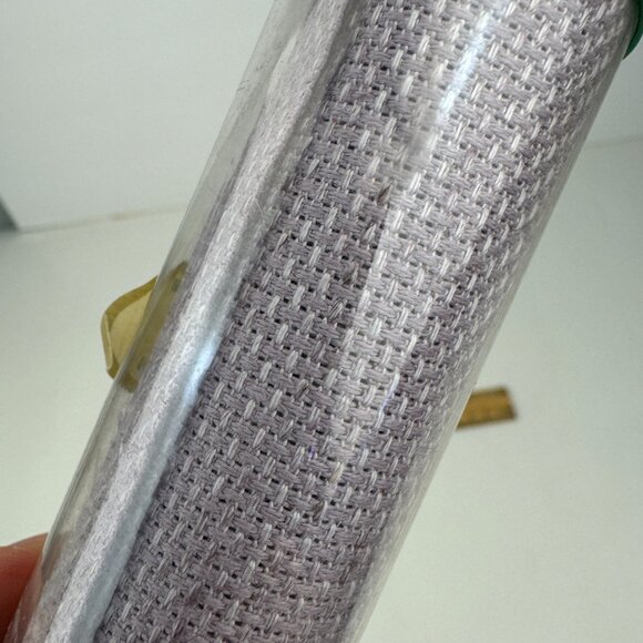 1 Vtg Cross Stitch Charles Craft Fiddlers Cloth 14 Count 15x18in Lilac Purple - Picture 11 of 13